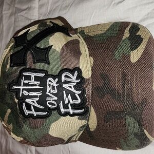 Camouflage Faith Over Fear Hat